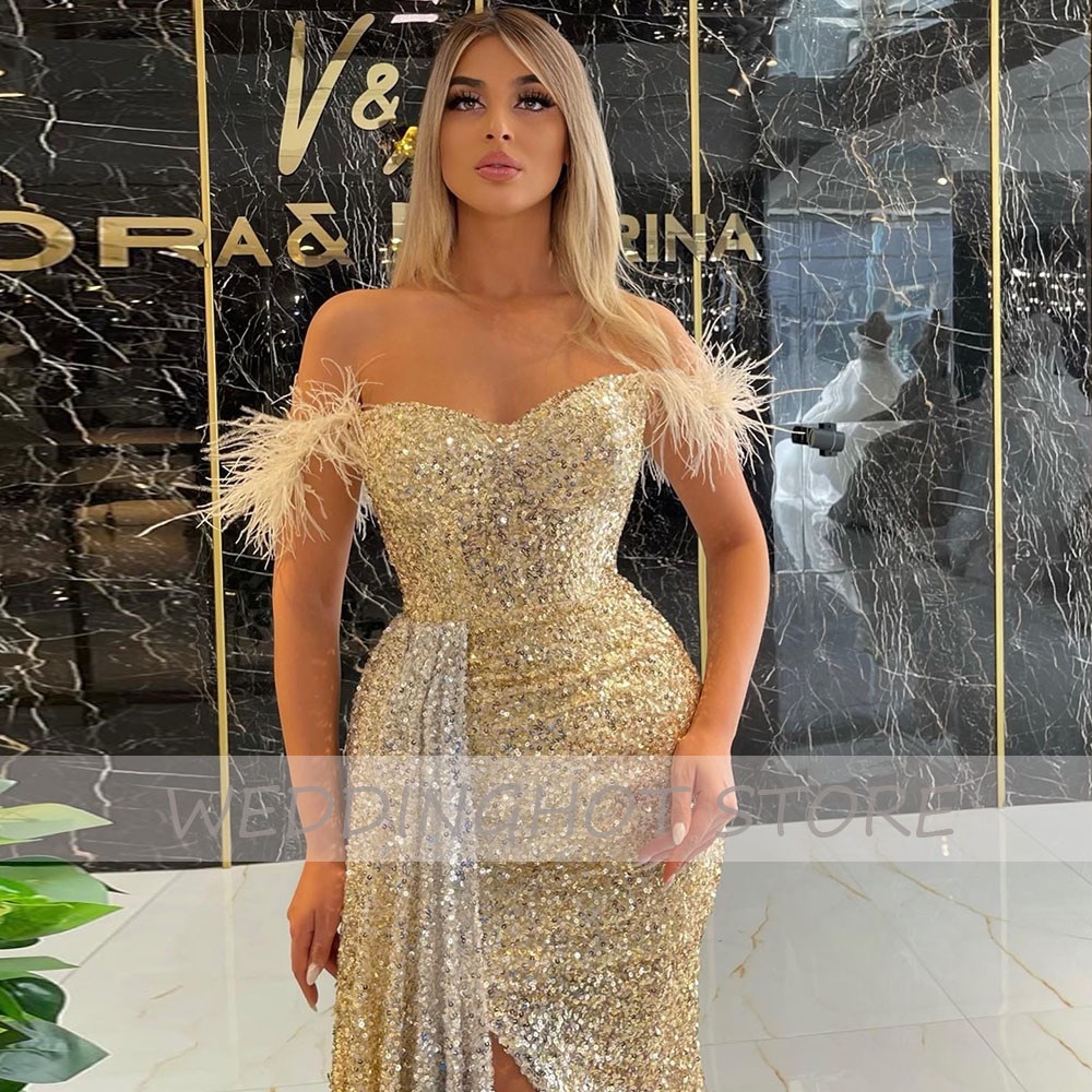 Sequin evening gown